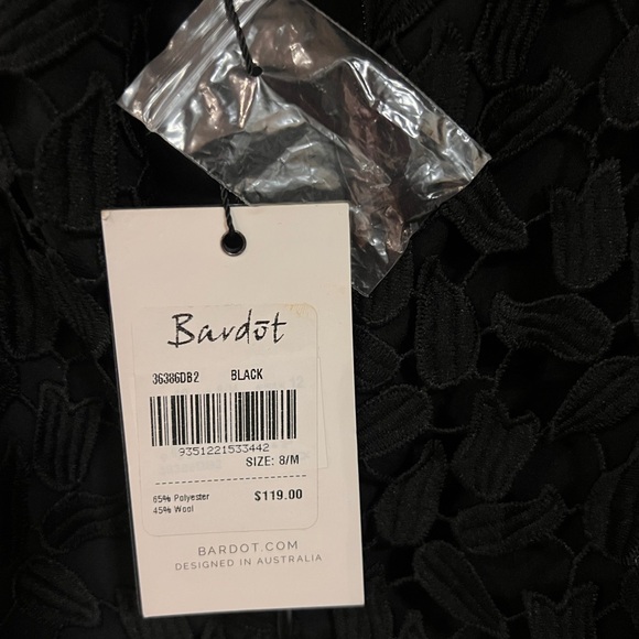 NWT Black Lace Floral Dress - Picture 5 of 6